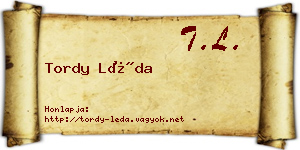 Tordy Léda névjegykártya